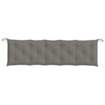 Coussin de banc de jardin gris foncé mélangé 180x50x7 cm tissu – Image 2