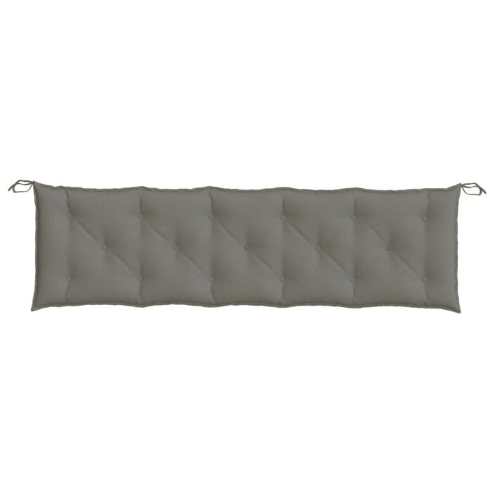 Coussin de banc de jardin gris foncé mélangé 180x50x7 cm tissu – Image 2