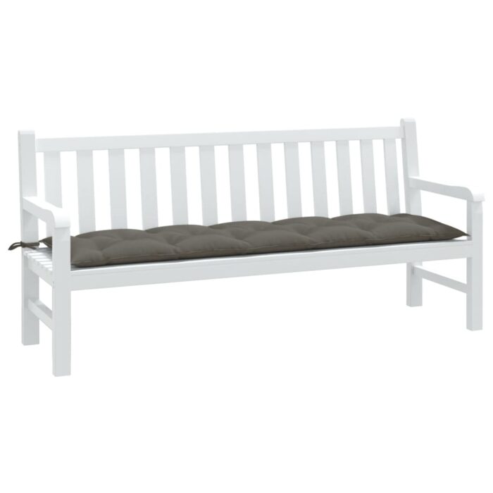 Coussin de banc de jardin gris foncé mélangé 180x50x7 cm tissu – Image 1