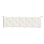 Coussin de banc de jardin crème mélangé 180x50x7 cm tissu – Image 2