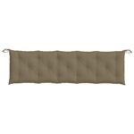 Coussin de banc de jardin taupe mélangé 180x50x7 cm tissu – Image 2