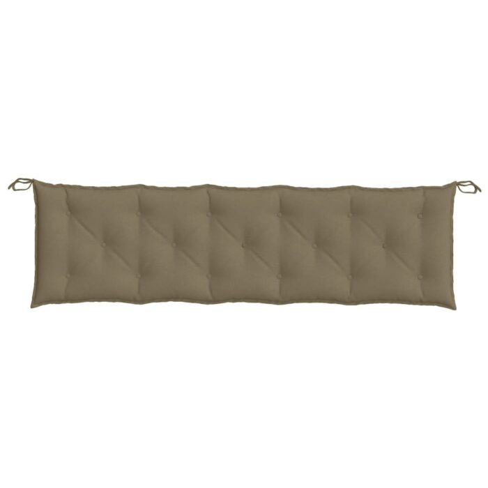 Coussin de banc de jardin taupe mélangé 180x50x7 cm tissu – Image 2