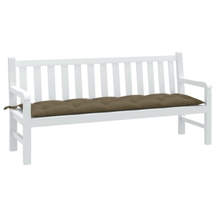 Coussin de banc de jardin taupe mélangé 180x50x7 cm tissu – Image 1