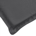 Coussin de banc de jardin anthracite mélangé 200x50x7 cm tissu – Image 3