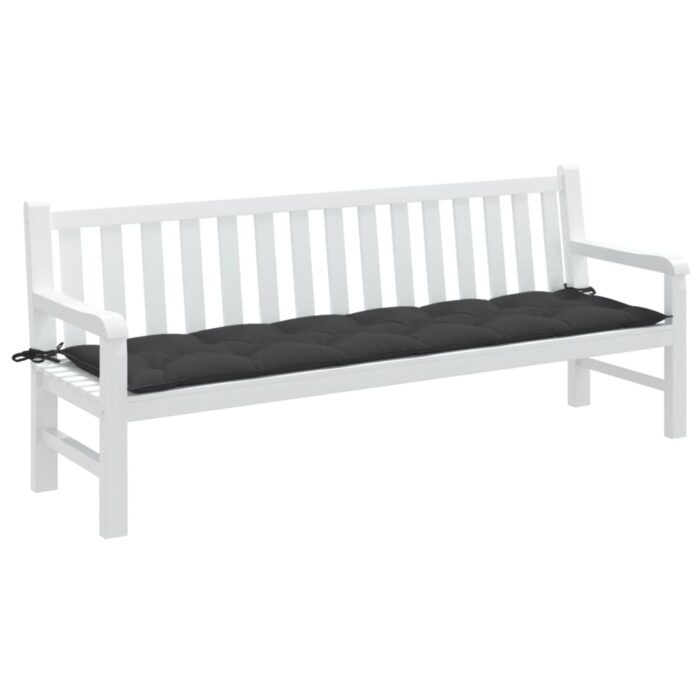 VXL8721012462359_m_en_hd_1.jpg Coussin de banc de jardin anthracite mélangé 200x50x7 cm tissu – Image 1