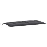 Coussins de banc de jardin lot de 2 anthracite mélangé tissu – Image 3