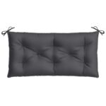 Coussins de banc de jardin lot de 2 anthracite mélangé tissu – Image 4