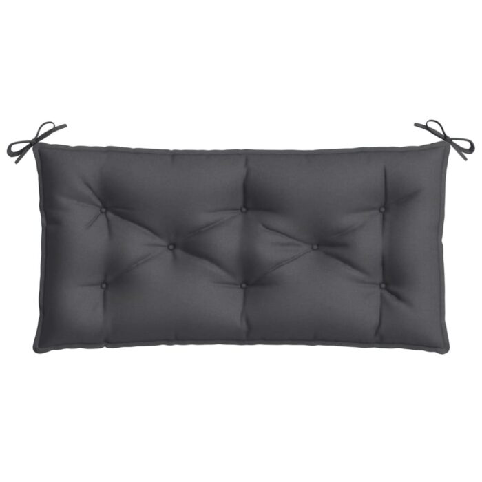 Coussins de banc de jardin lot de 2 anthracite mélangé tissu – Image 4