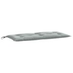 Coussins de banc de jardin lot de 2 gris clair mélangé tissu – Image 3