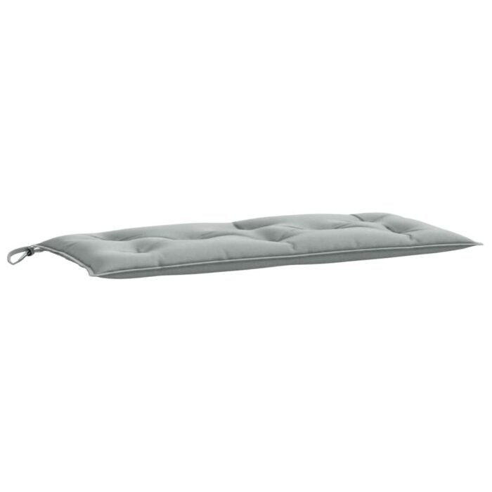 Coussins de banc de jardin lot de 2 gris clair mélangé tissu – Image 3