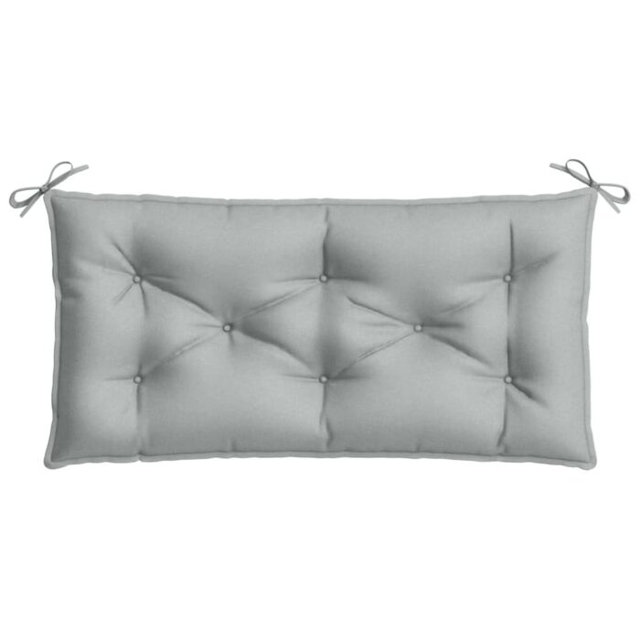 Coussins de banc de jardin lot de 2 gris clair mélangé tissu – Image 4