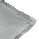 Coussins de banc de jardin lot de 2 gris clair mélangé tissu – Image 6