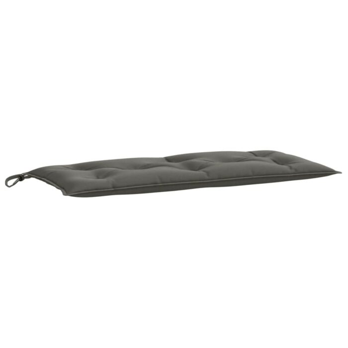 Coussins de banc de jardin lot de 2 gris foncé mélangé tissu – Image 3