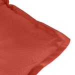 Coussins de banc de jardin lot de 2 rouge mélangé tissu – Image 6