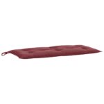 Coussins de banc de jardin lot de 2 rouge bordeaux mélangé – Image 3