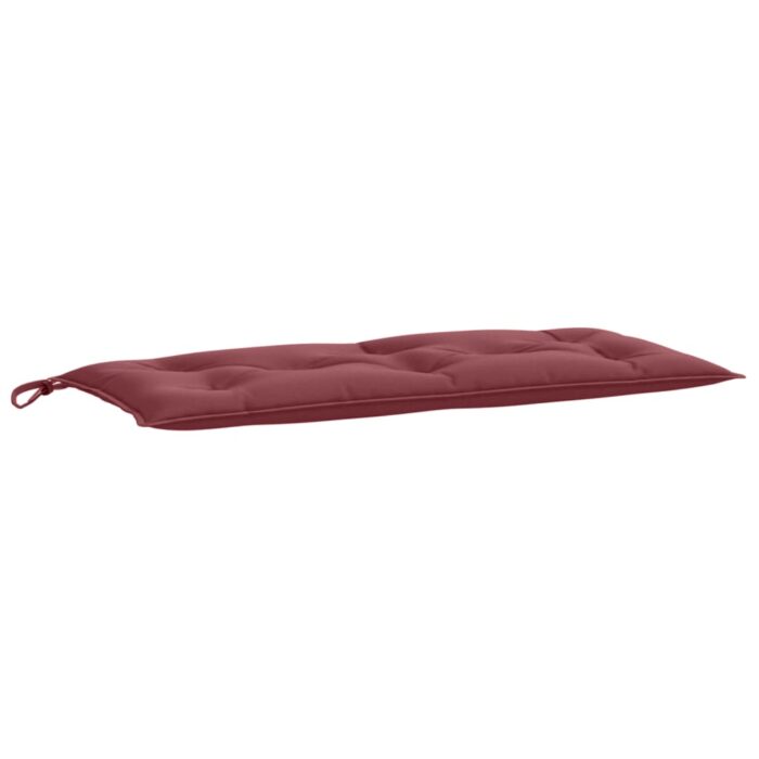 Coussins de banc de jardin lot de 2 rouge bordeaux mélangé – Image 3