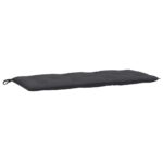 Coussins de banc de jardin lot de 2 anthracite mélangé tissu – Image 3