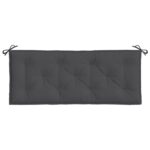 Coussins de banc de jardin lot de 2 anthracite mélangé tissu – Image 4
