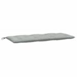Coussins de banc de jardin lot de 2 gris clair mélangé tissu – Image 3