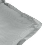 Coussins de banc de jardin lot de 2 gris clair mélangé tissu – Image 6