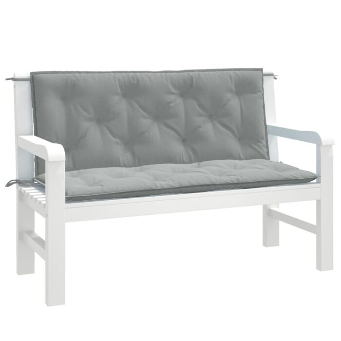 VXL8721012462588_m_en_hd_1.jpg Coussins de banc de jardin lot de 2 gris clair mélangé tissu – Image 1