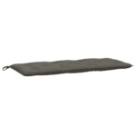 Coussins de banc de jardin lot de 2 gris foncé mélangé tissu – Image 3