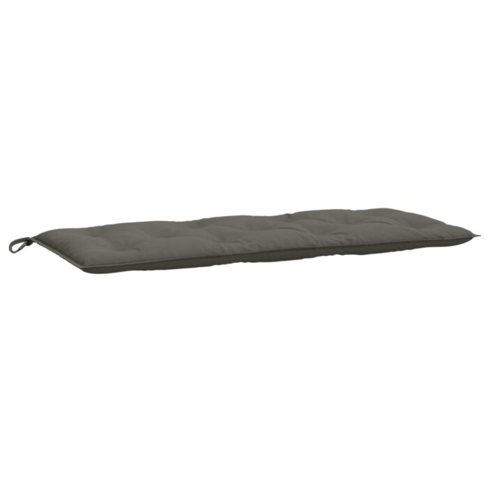 Coussins de banc de jardin lot de 2 gris foncé mélangé tissu – Image 3