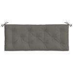 Coussins de banc de jardin lot de 2 gris foncé mélangé tissu – Image 4