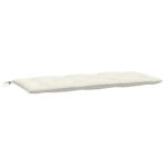 Coussins de banc de jardin lot de 2 crème mélangé tissu – Image 3