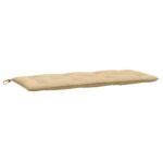 Coussins de banc de jardin lot de 2 beige mélangé tissu – Image 3