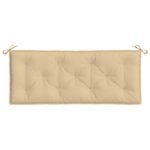 Coussins de banc de jardin lot de 2 beige mélangé tissu – Image 4