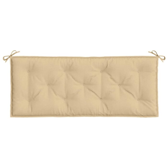 Coussins de banc de jardin lot de 2 beige mélangé tissu – Image 4