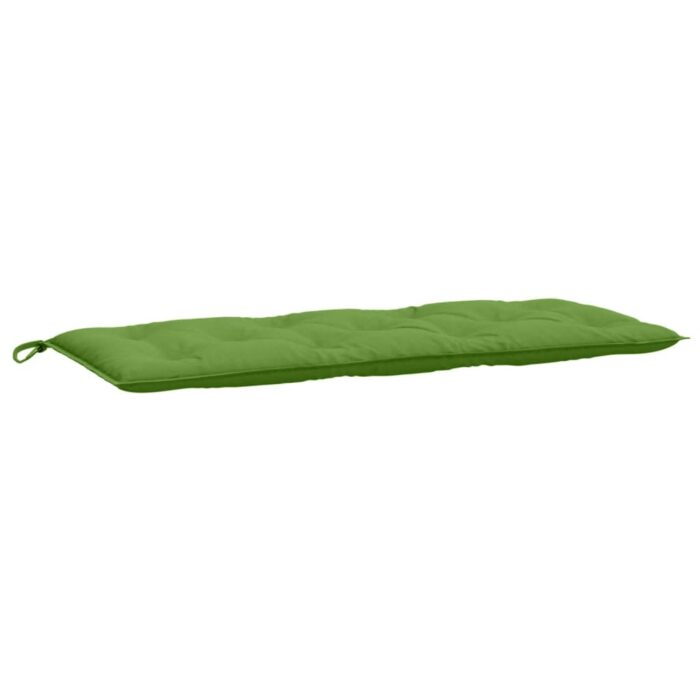 Coussins de banc de jardin lot de 2 vert mélangé tissu – Image 3