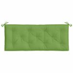 Coussins de banc de jardin lot de 2 vert mélangé tissu – Image 4
