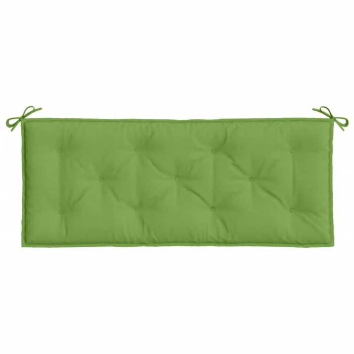 Coussins de banc de jardin lot de 2 vert mélangé tissu – Image 4
