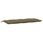 Coussins de banc de jardin lot de 2 taupe mélangé tissu – Image 3