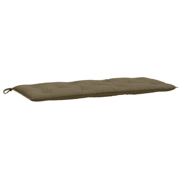Coussins de banc de jardin lot de 2 taupe mélangé tissu – Image 3