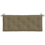 Coussins de banc de jardin lot de 2 taupe mélangé tissu – Image 4