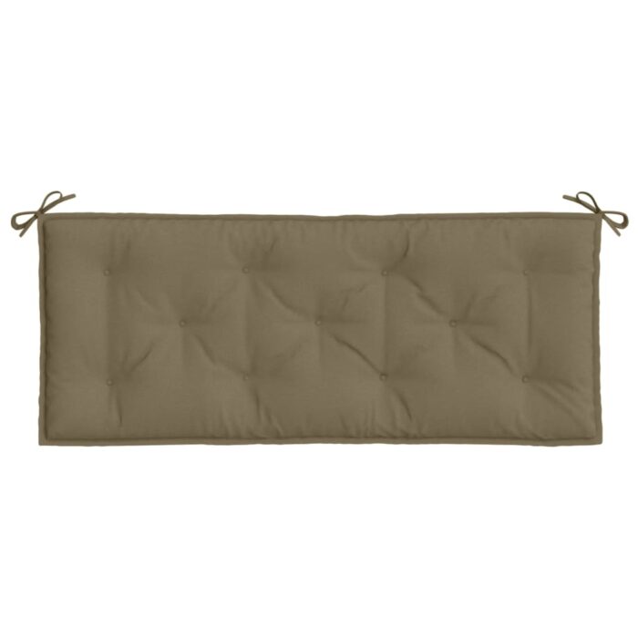 Coussins de banc de jardin lot de 2 taupe mélangé tissu – Image 4