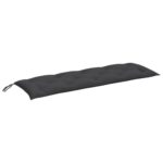 Coussins de banc de jardin lot de 2 anthracite mélangé tissu – Image 3