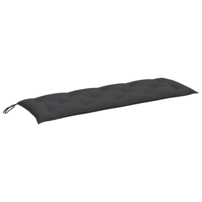 Coussins de banc de jardin lot de 2 anthracite mélangé tissu – Image 3