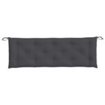 Coussins de banc de jardin lot de 2 anthracite mélangé tissu – Image 4