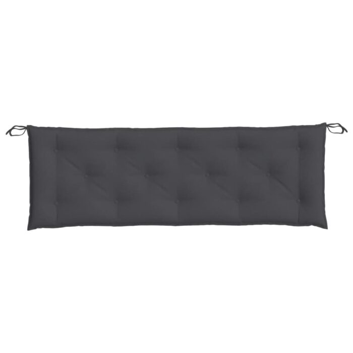 Coussins de banc de jardin lot de 2 anthracite mélangé tissu – Image 4