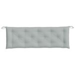 Coussins de banc de jardin lot de 2 gris clair mélangé tissu – Image 4