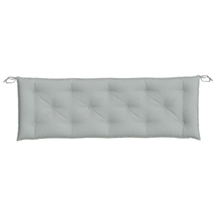 Coussins de banc de jardin lot de 2 gris clair mélangé tissu – Image 4