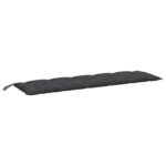 Coussins de banc de jardin lot de 2 anthracite mélangé tissu – Image 3