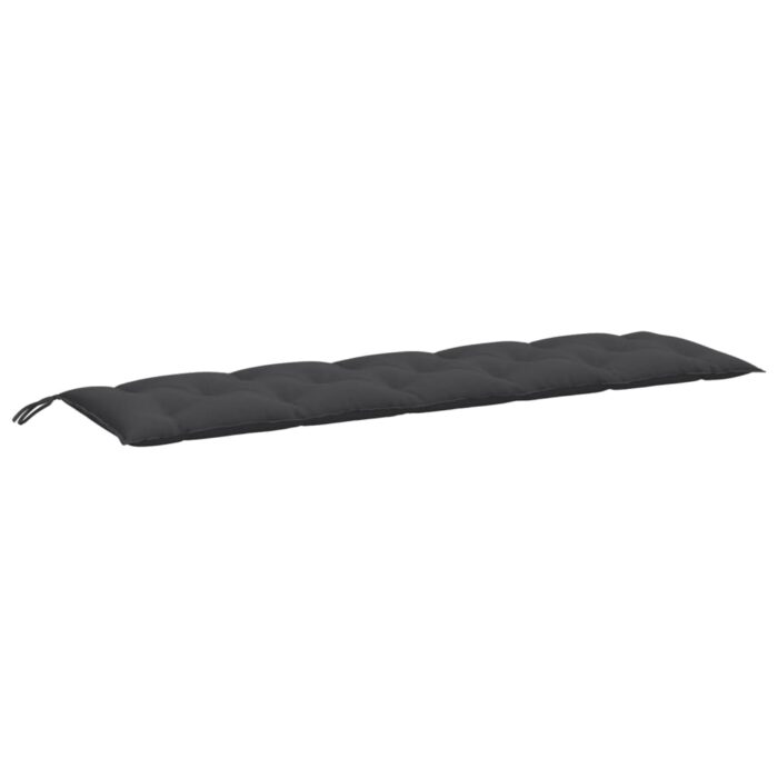 Coussins de banc de jardin lot de 2 anthracite mélangé tissu – Image 3