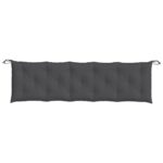 Coussins de banc de jardin lot de 2 anthracite mélangé tissu – Image 4