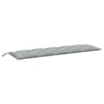 Coussins de banc de jardin lot de 2 gris clair mélangé tissu – Image 3