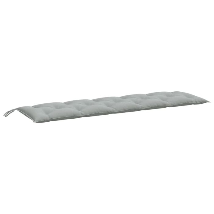 Coussins de banc de jardin lot de 2 gris clair mélangé tissu – Image 3